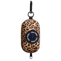 Сумочка диспенсер LionPets для уборки за животным LPD-100-2 (Жёлтый гепард 8*5*5 см )