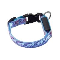 Ошейник с USB-зарядкой светящ. "Акварель", 15 мм, (18-28 см) 14-3500US