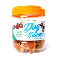 Лак-во д/собак уши кролика с мясом кролика 450г (банка) БРАВА