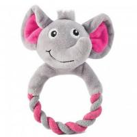 Игрушка для щенков мягкая "Слоник с кольцом", d90/160мм, серия PUPPY, 12141129 Triol