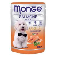 Влажный корм Monge Dog Grill для собак с лососем, паучи 100 г