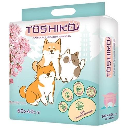 TOSHIKO пеленки впитывающие одноразовые с ароматом сакуры 10шт 60*40см