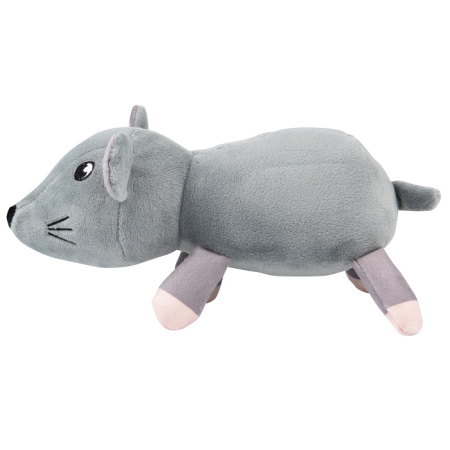 Игрушка Mr.Kranch для собак "Мышь" плюшевая 20 см серая (34003)