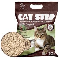 Наполнитель комкующийся растительный CAT STEP Wood Original, 10 л
