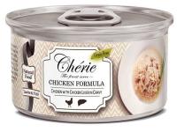 Pettric консервы Cherie-Рубленная курица с куриной печенью в подливе 80г