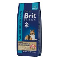 Брит Premium Dog Sensitive с бараниной и индейкой д/взрослых собак всех пород 15 кг