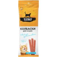 Колбаски для кошек Двойное удовольствие с лососем и форелью 15 г 025949 ТИТБИТ