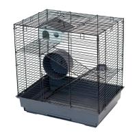 Клетка ECO д/грызунов ГОША-3 разбор.,шаг прута 10,5мм,42*30*h45см,2 этажа (+домик,колесо,миска) 4033