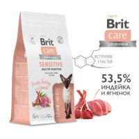 Брит CARE Сухой корм с инд и ягнёнком д/взр кош Cat Sensitive Healthy Digestion 0,4 кг 1066996