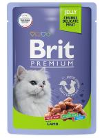 BRIT PREMIUM, Пауч для взрослых кошек, Ягненок в желе, 85г, 5050147