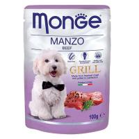 Влажный корм Monge Dog Grill для собак с говядиной, паучи 100 г