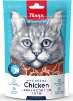 Wanpy Cat Лакомство для кошек «суши» из курицы с треской 80 г