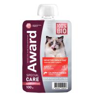 Влажный дополнит. корм AWARD SPECIAL CARE Sensitive skin&coat "мясное пюре" д/взрослых кошек 100г
