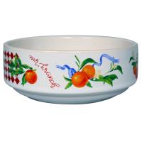 Миска Mr.Kranch для собак и кошек из фарфора "Апельсины", 350мл, белая
