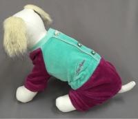 Комбинезон ПЭТ ФЭШН "Pet Fashion" велюр, слива XS