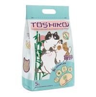 TOSHIKO натуральный комкующийся наполнитель древесный без запаха 1,9кг/5л