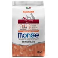 Сухой корм Monge Dog Speciality Line Monoprotein Mini д/собак мелких пород, из лосося с рисом 800 г 