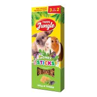 HAPPY JUNGLE палочки д/круп.грызунов мед и травы 3шт 90гр
