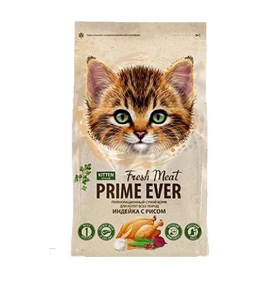 Prime Ever Fresh Meat Kitten Индейка с рисом полнорационный сухой корм для котят всех пород 7кг