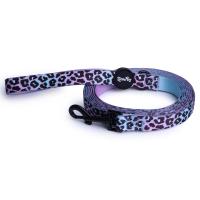 Поводок д/собак LionPets с рисунком из полиэстера LP-700-5 Фиолетовый леопрад (XL-Шир.2.5см, дл.3м) 