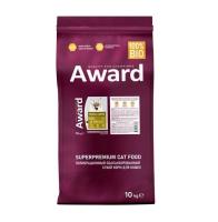 AWARD Hairball & Indoor д/кошек для выведения шерсти утка/индейка/чечевица и Юкки Шидигера 10кг