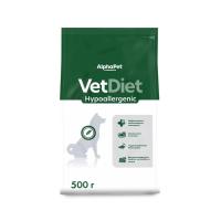 AlphaPet Vet Diet 0,5кг Hypoallergenic сухой при пищевой аллергии и неперенос. ингредиентов д/собак