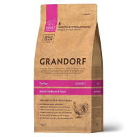 GRANDORF DOG Turkey MED&MAXI индейка для взрослых собак средних и крупных пород 1кг