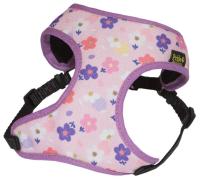 Шлейка PRIDE Fashion для собаки Цветочки, цвет розовый, X-SMALL, Вес собаки 2,3-3,2 кг