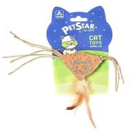 PET STAR игр.д/кошек 15*21см ПОДУШЕЧКА с мятой и перьями, текстиль