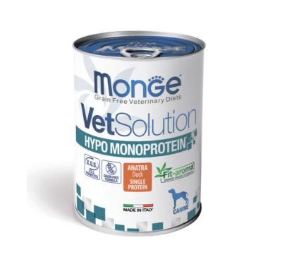 Диет. корм Monge VetSolution Dog Hypo Monoprotein TUNA Гипо монопротеин с уткой д/собак 400 г