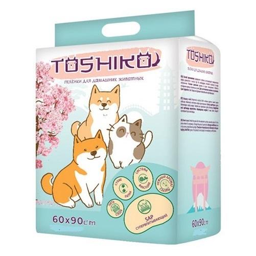 TOSHIKO пеленки впитывающие одноразовые с ароматом сакуры 10шт 60*90см