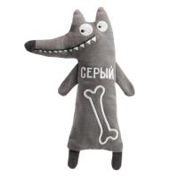 Игрушка для собак мягкая Волк серый, 150мм/190мм,12141253 Triol