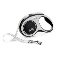 Flexi рулетка NEW LINE Comfort XS (до 12 кг) лента 3 м серый/черный