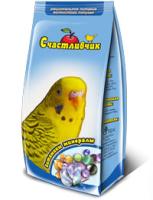 СЧАСТЛИВЧИК д/волнистых попугаев рацион. питание Витамин + минерал 350г