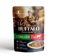 Mr.Buffalo пауч STERILIZED 85г (говядина в соусе) д/кошек