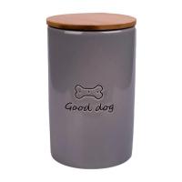 КерамикАрт бокс керамический для хранения корма для собак GOOD DOG 850 мл, серый