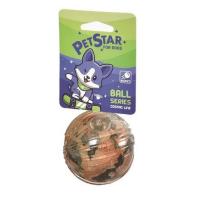 PET STAR игр.д/собак 6.5см МЯЧ фактурный,с пищалкой,термопласт.резина