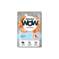 AlphaPet WOW 0,085кг пауч лосось паштет для беременных, кормящих кошек и котят