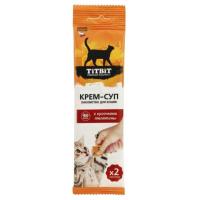 Крем-суп для кошек с кусочками телятины (10 г х 2 упак) 316563 ТИТБИТ