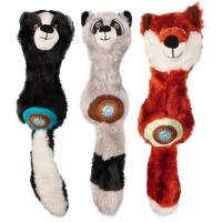 Игрушка "Енот, лиса, скунс", 34 х 9 см, плюш с резиновой гантелей внутри FL516140 ТРИКСИ