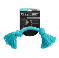 Playology жевательный канат DRI-TECH ROPE с ароматом арахиса, средний, голубой