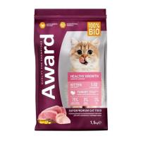 AWARD Healthy growth д/котят, беременных и кормящих кош.с индейка/курица/рыбий жир/семяна льна 1,5кг