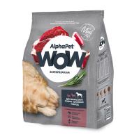 AlphaPet WOW сухой корм для собак крупных пород говядина с сердцем 15 кг