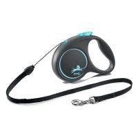 Flexi рулетка Black Design XS (до 8 кг) 3 м трос черный/голубой