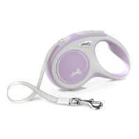 Flexi рулетка NEW LINE Comfort XS (до 12 кг) лента 3 м серый/розовый