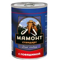Мамонт Стандарт Говядина влажный корм для собак жестяная банка 0,97 кг