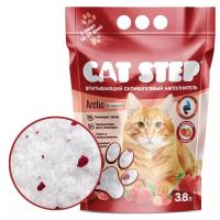Наполнитель впитывающий силикагелевый CAT STEP Arctic Strawberry, 3,8 л /1*8/