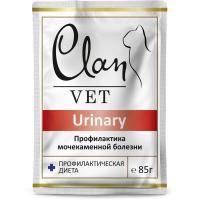 CLAN VET URINARY пауч (кусочки в соусе) 85гр д/кошек Профилактика МКБ 85г