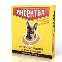 ИНСЕКТАЛ капли д/собак от 40 до 60кг от клещей и блох