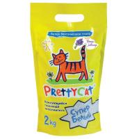 PRETTY CAT Супер белый Наполнитель комкующийся с ароматом лаванды 2 кг